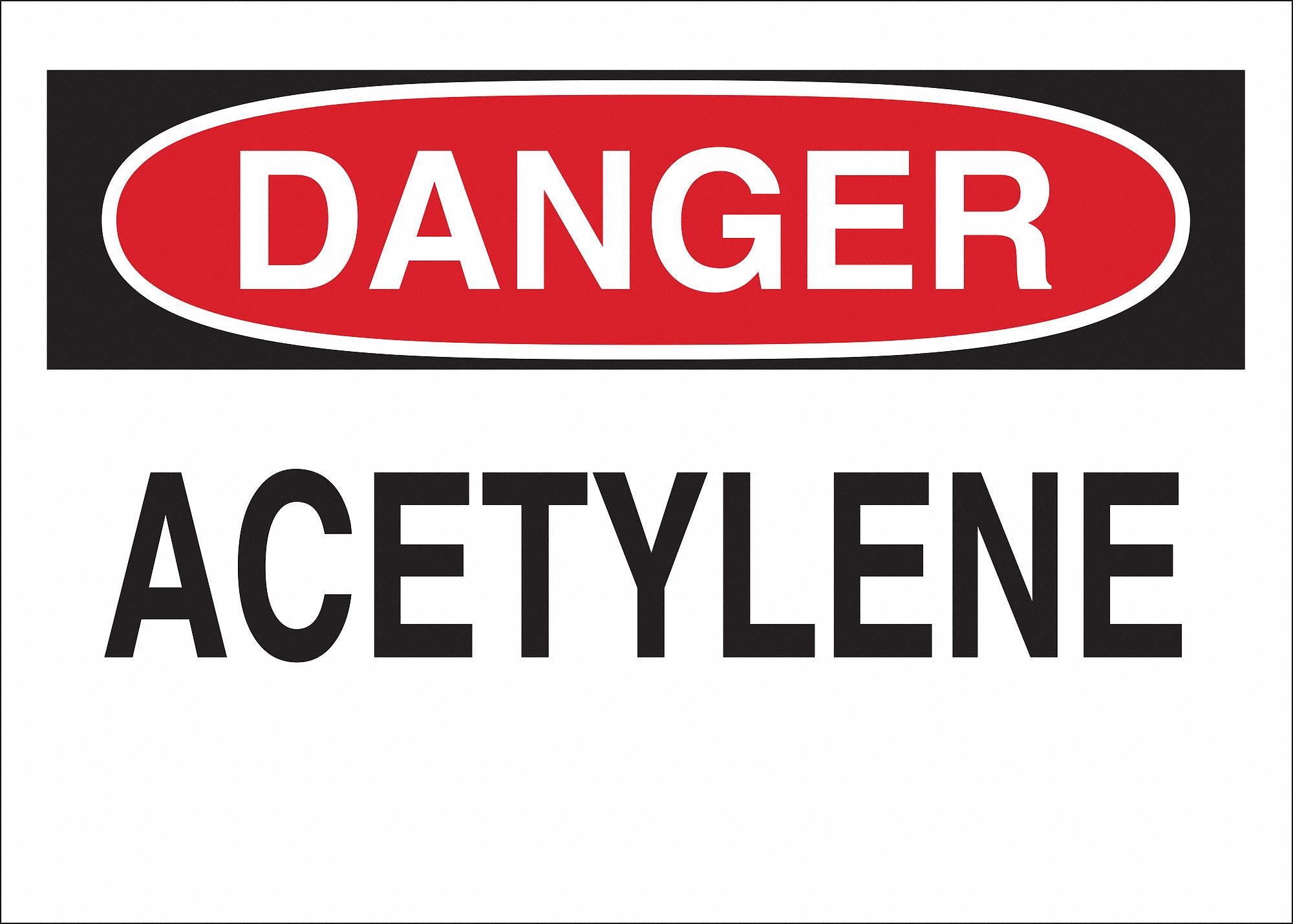 Danger Sign, Acetylene, Aluminum