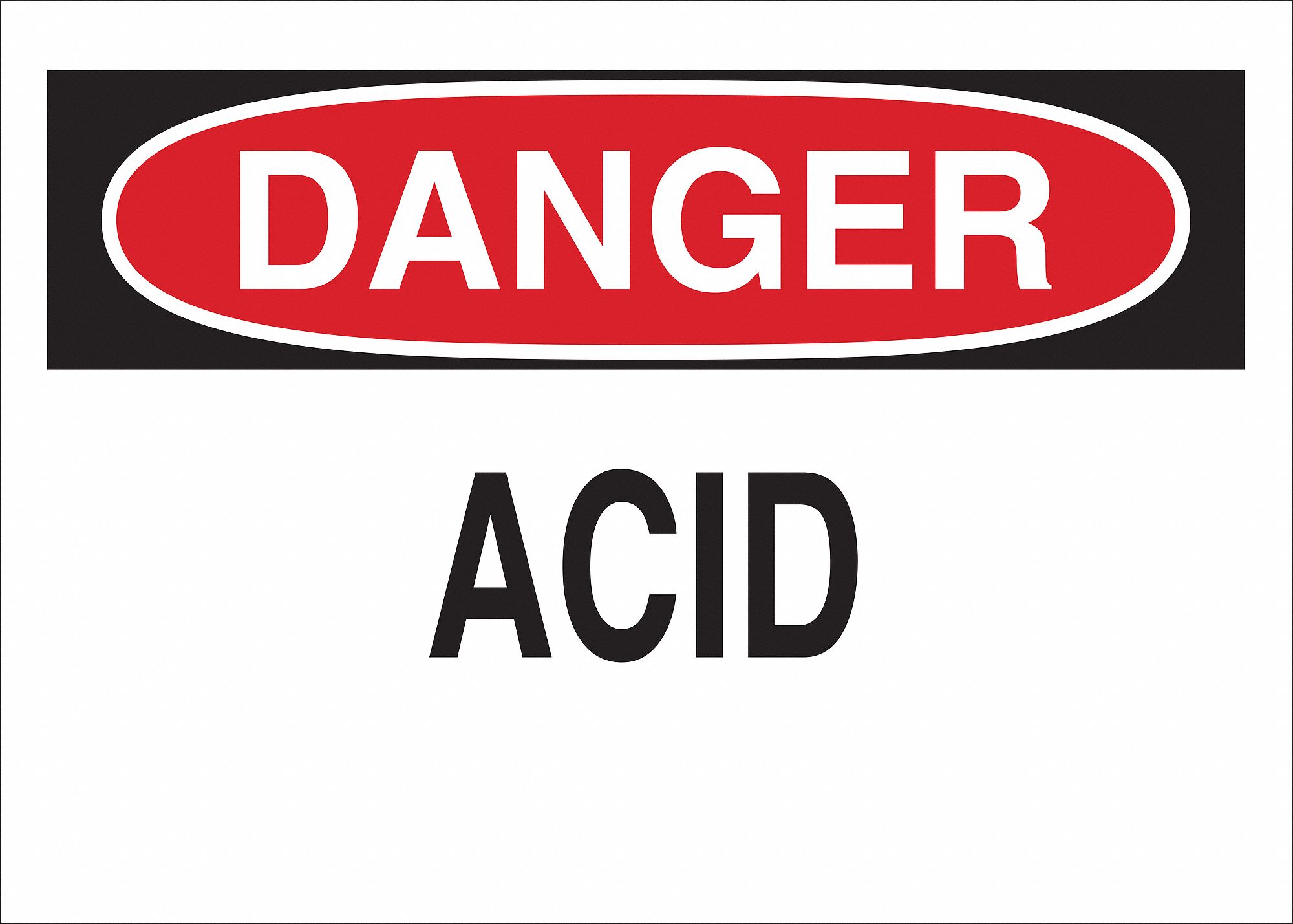 Danger Sign, Acid, Plastic