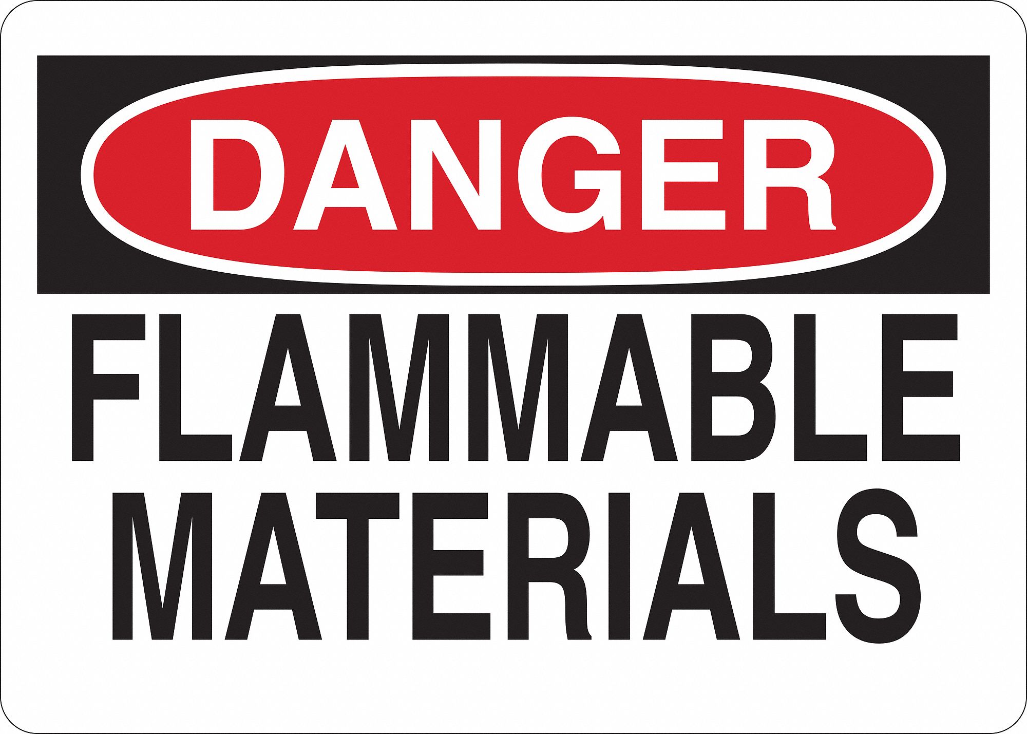 Danger Sign, Self-Adhesive, 7in H x 10in W