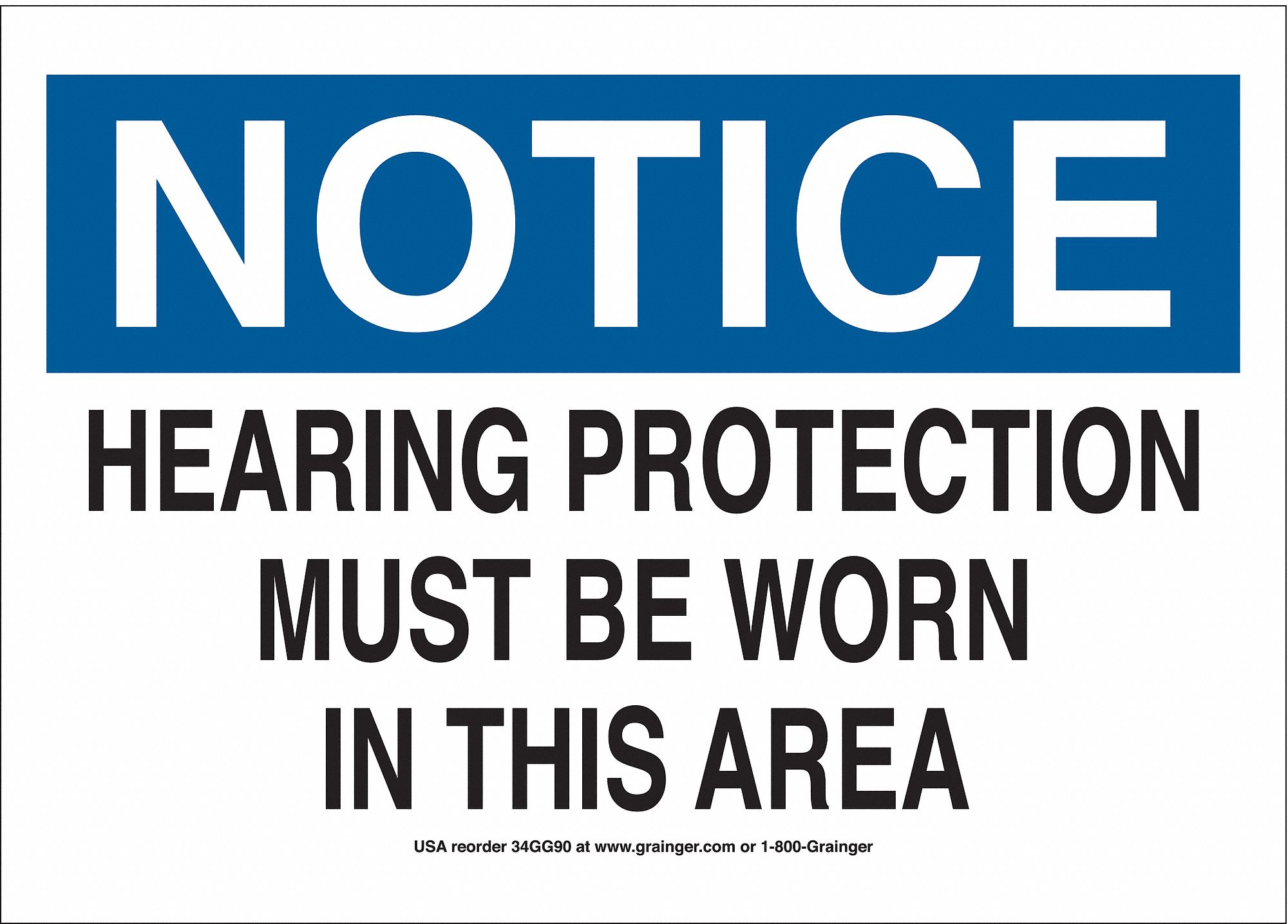 Notice Sign, Hearing Protection, Pl