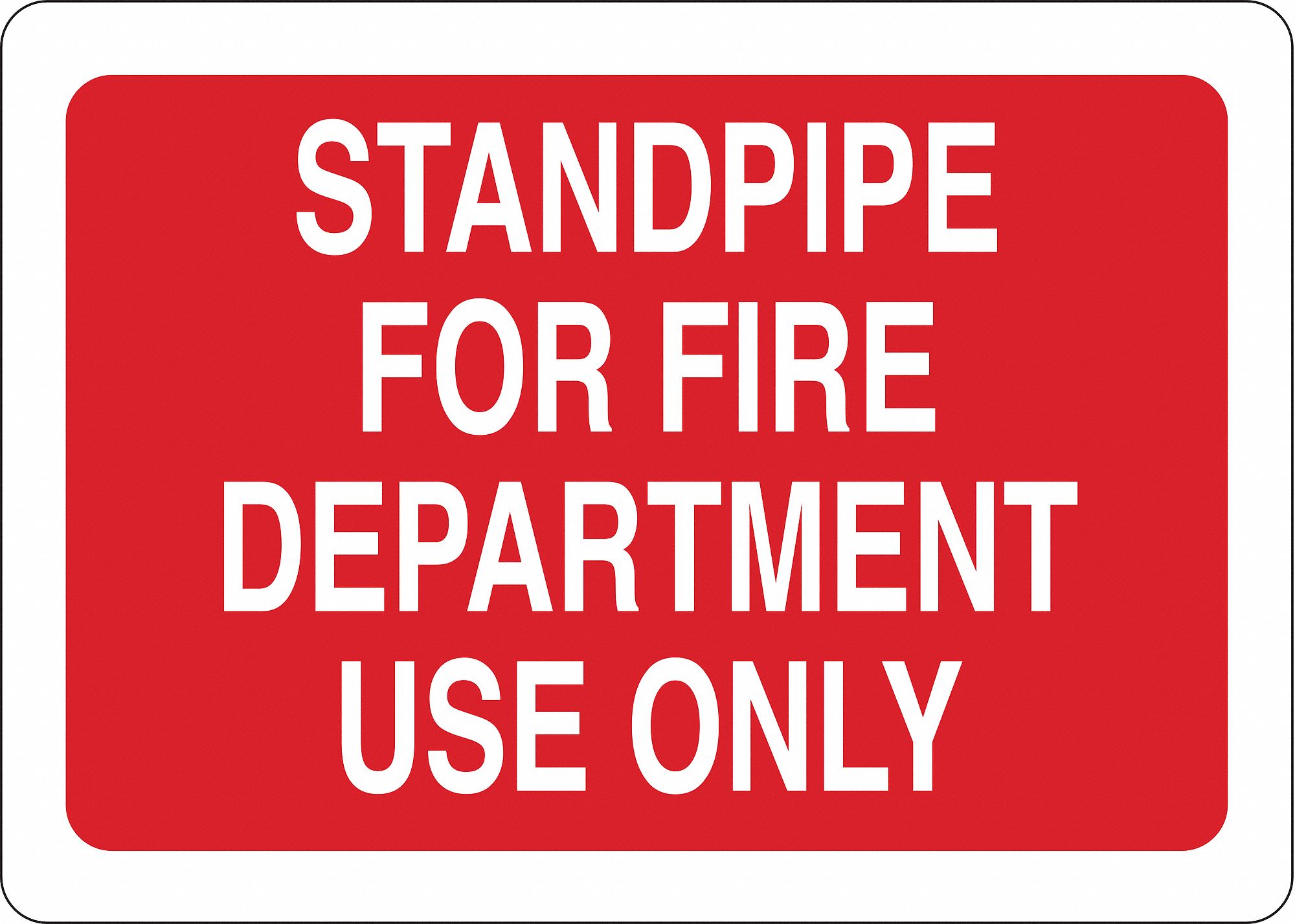 Aluminum, Surface Sign Mounting, Fire Dept Sign - 34GH04|34GH04 - Grainger