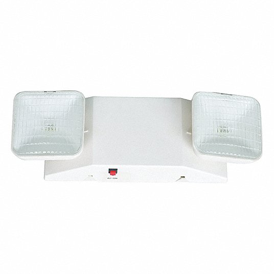 Fulham FireHorse J-Box Mounting Two Light LED Emergency Light Fixture White 