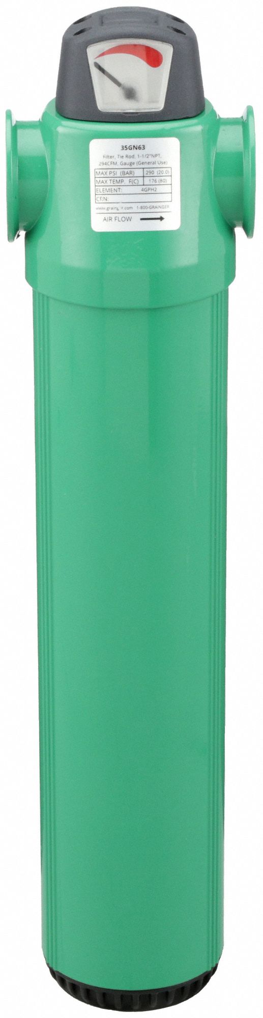 SPEEDAIRE FILTER,11/2" NPT,294 CFM,1 MICRON Compressed Air Filters