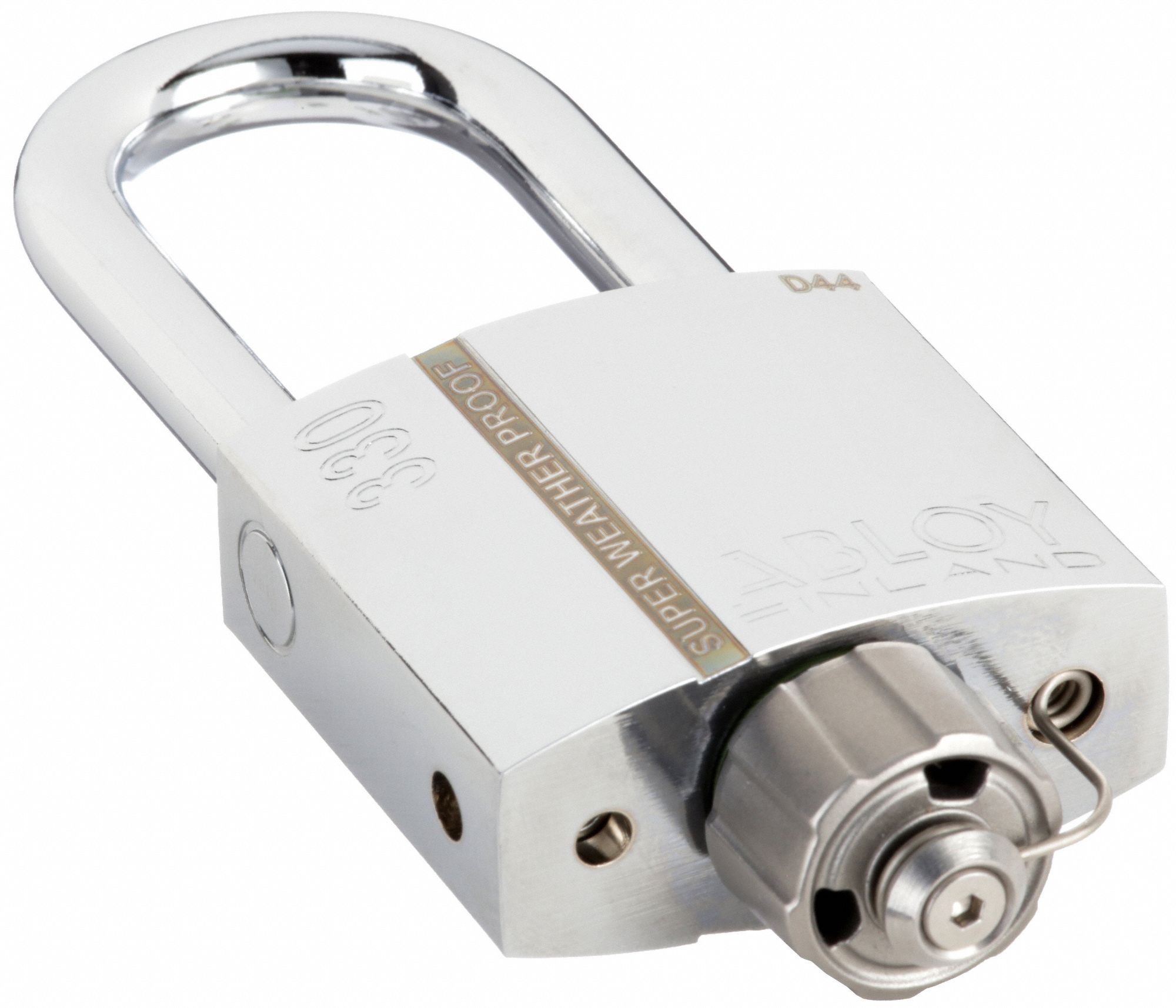 ABLOY 1 37/64 inH DifferentPadlock, Shackle Type Long Shackle 2 inH x