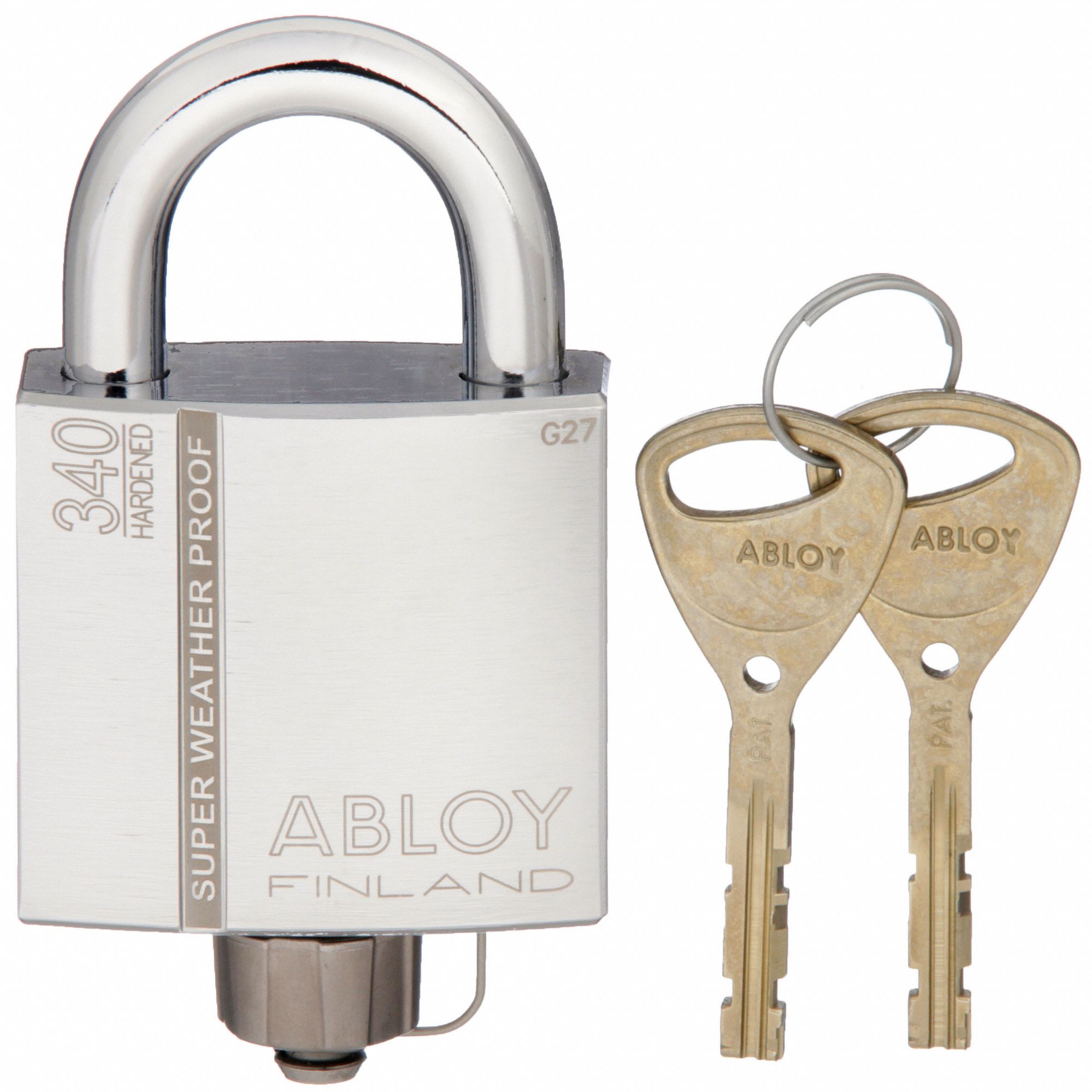 Padlock: 1 in Vertical Shackle Clearance, 1 3/32 in Horizontal Shackle Clearance, 3/8 in Shackle Dia
