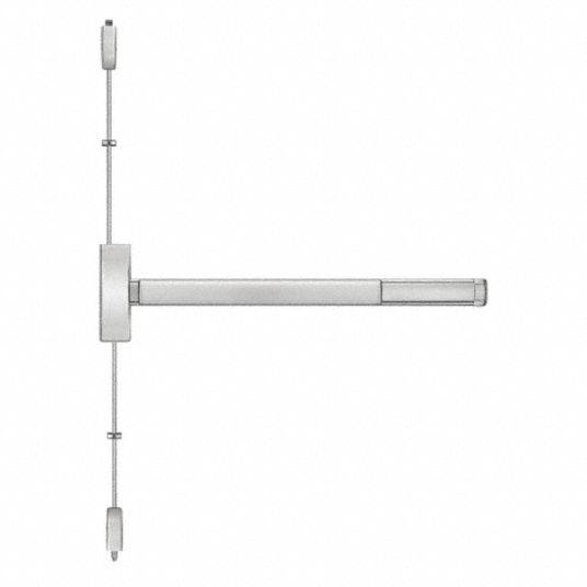 PRECISION Surface Vertical Rod, Exit Device, Satin Stainless Steel ...