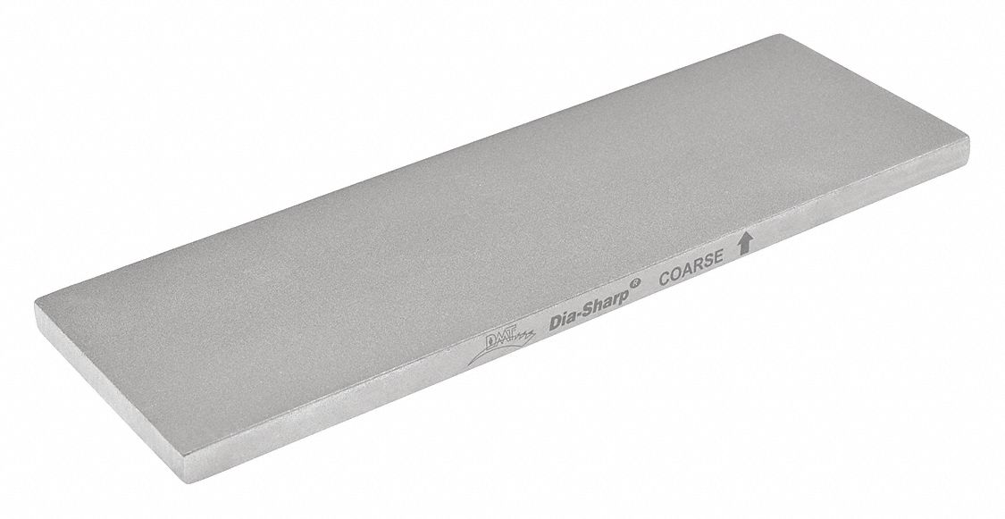 Single Grit Benchstone: 6 in L x 2 in W x 1/4 in H, Diamond, Coarse