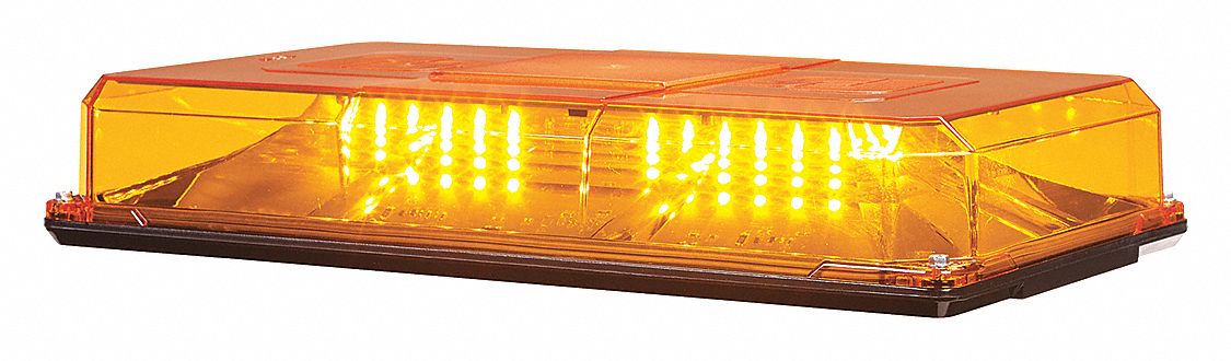 FEDERAL SIGNAL Amber Mini Lightbar, LED Lamp Type, PERMANENT MOUNT Mounting, Number of Heads: 6   Vehicle Light Bars   35GX24|454201HL 02
