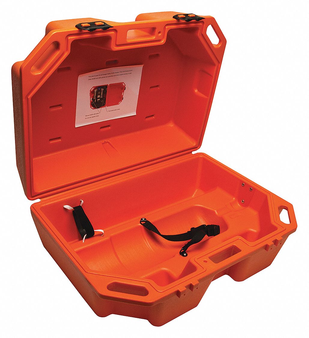 35GX85 - Case Orange Plastic Steel Draeger SCBA