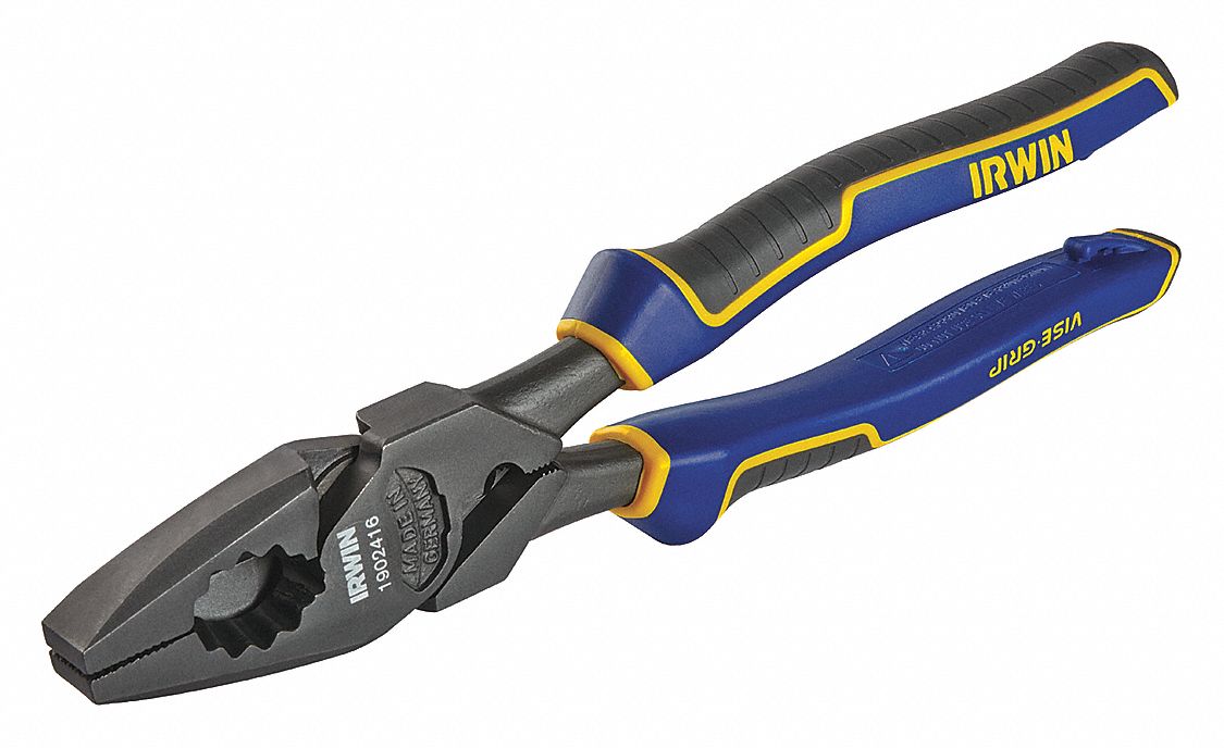 IRWIN VISEGRIP Linemans Pliers, Jaw Length 1 5/8 in, Jaw Width 1 5/