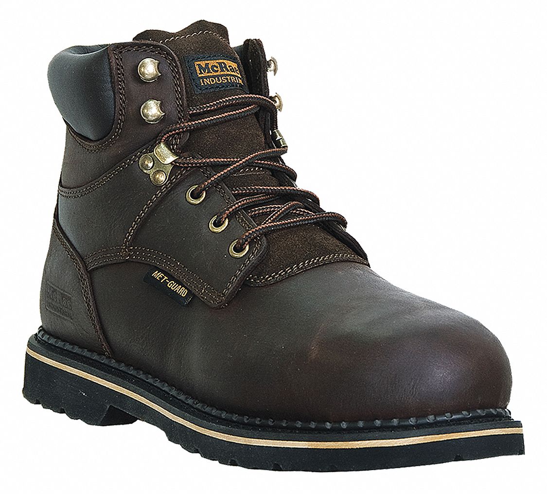 dark brown work boots