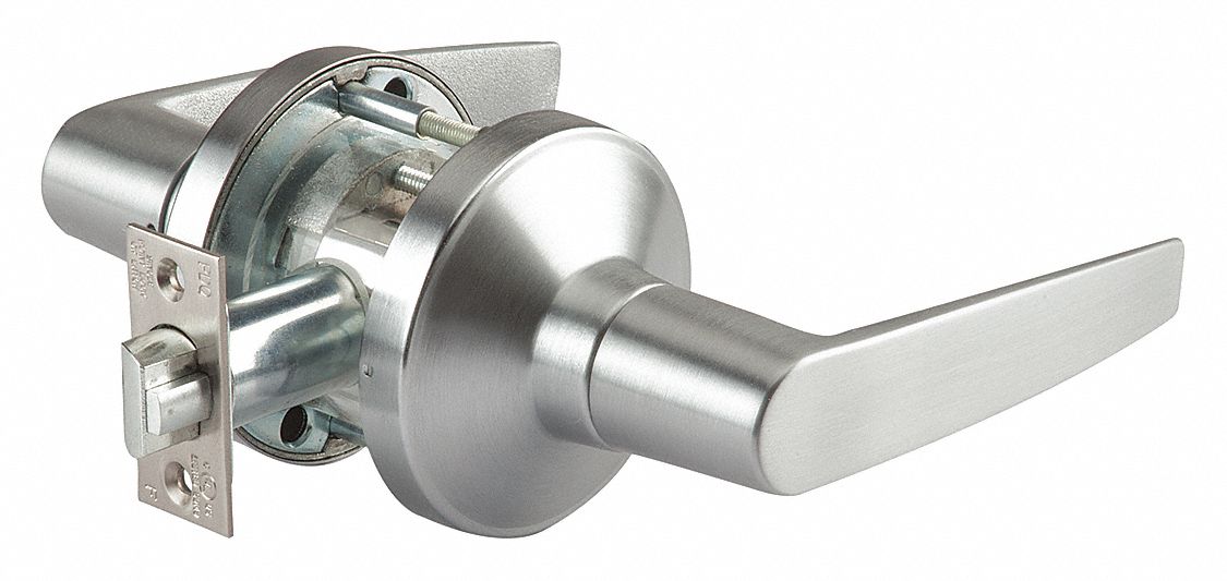 Door Lockset: Classroom Lever Locksets, Chrome, ADA Compliant