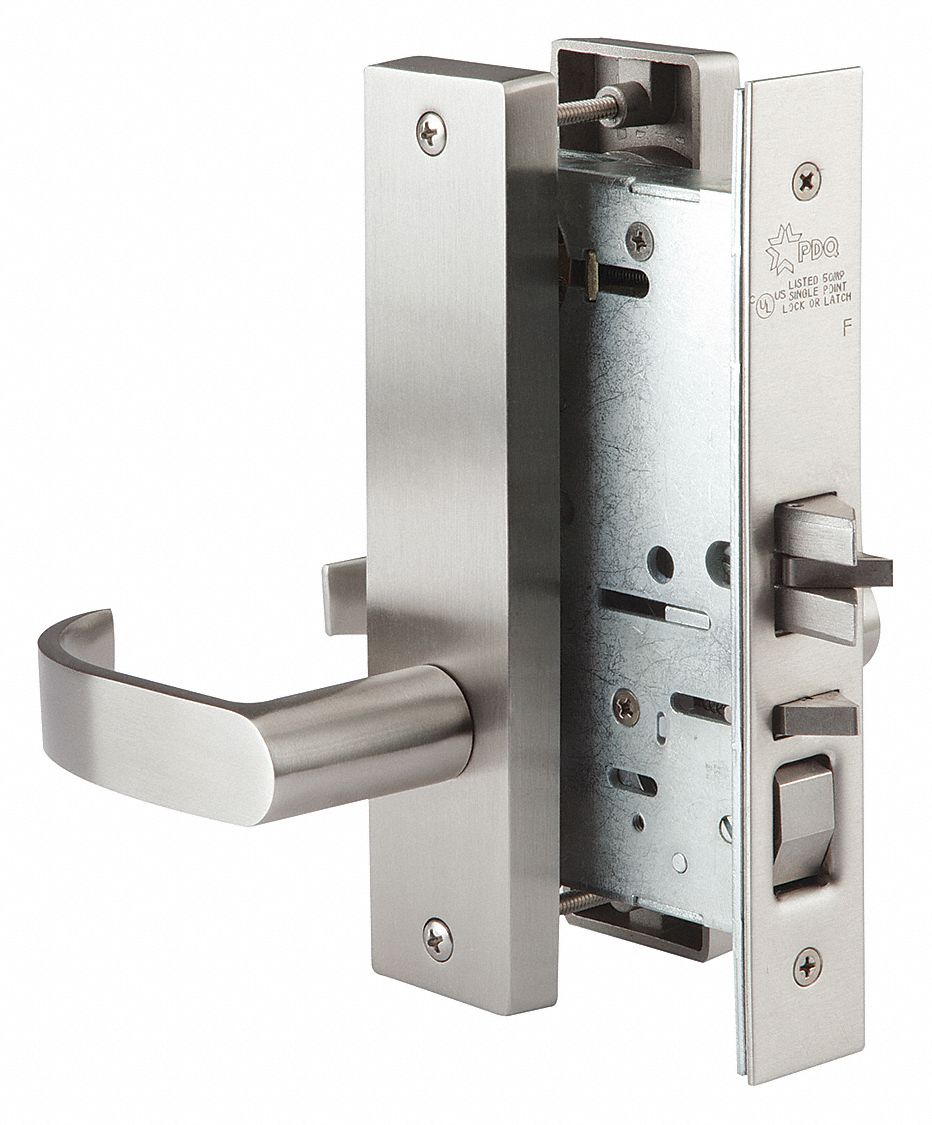 PDQ, Classroom Lever Locksets, Stainless Steel, Door Lockset
