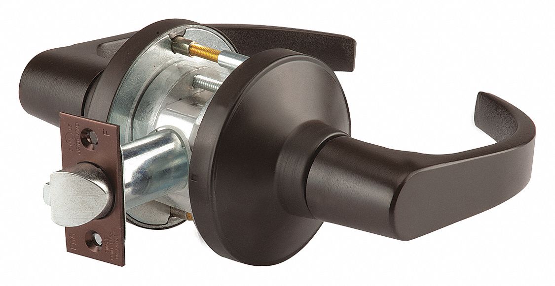 Door Lockset: Storeroom Lever Locksets, Bronze, ADA Compliant