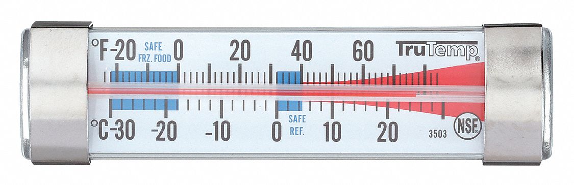 Rubbermaid Pelouze Thermometer, Refrig Freezer, #FGR80DC