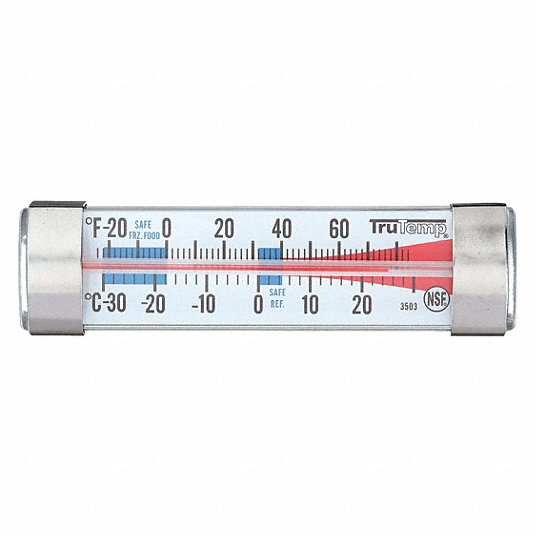 Taylor 3503 Refrigerator Freezer Thermometer, SS
