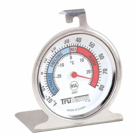 Fridge/Freezer Dial Thermometer, Stainless Steel, Ø50mm