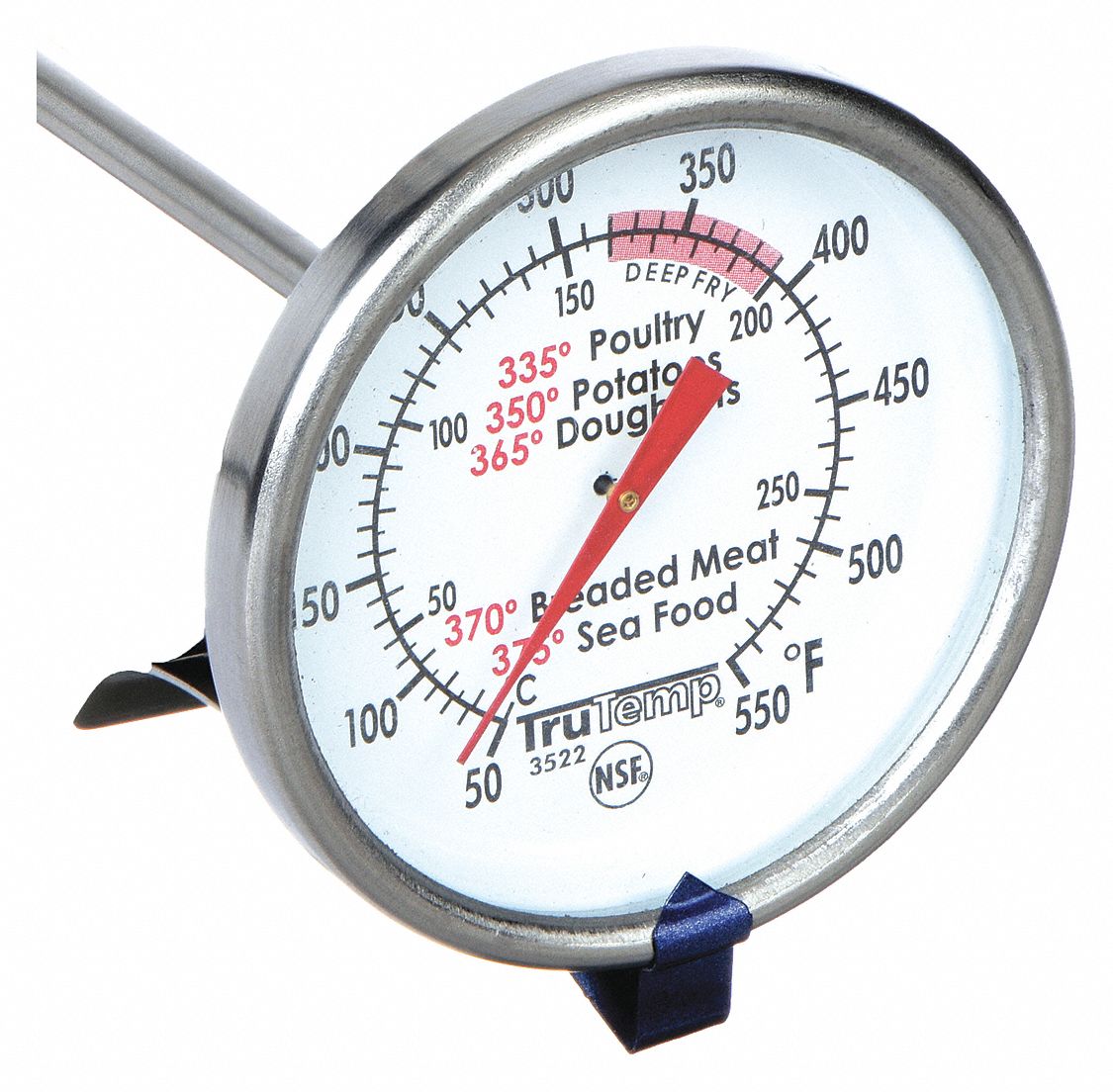 TAYLOR, Temp Test, Analog, Deep Fry Thermometer 35HV503522 Grainger