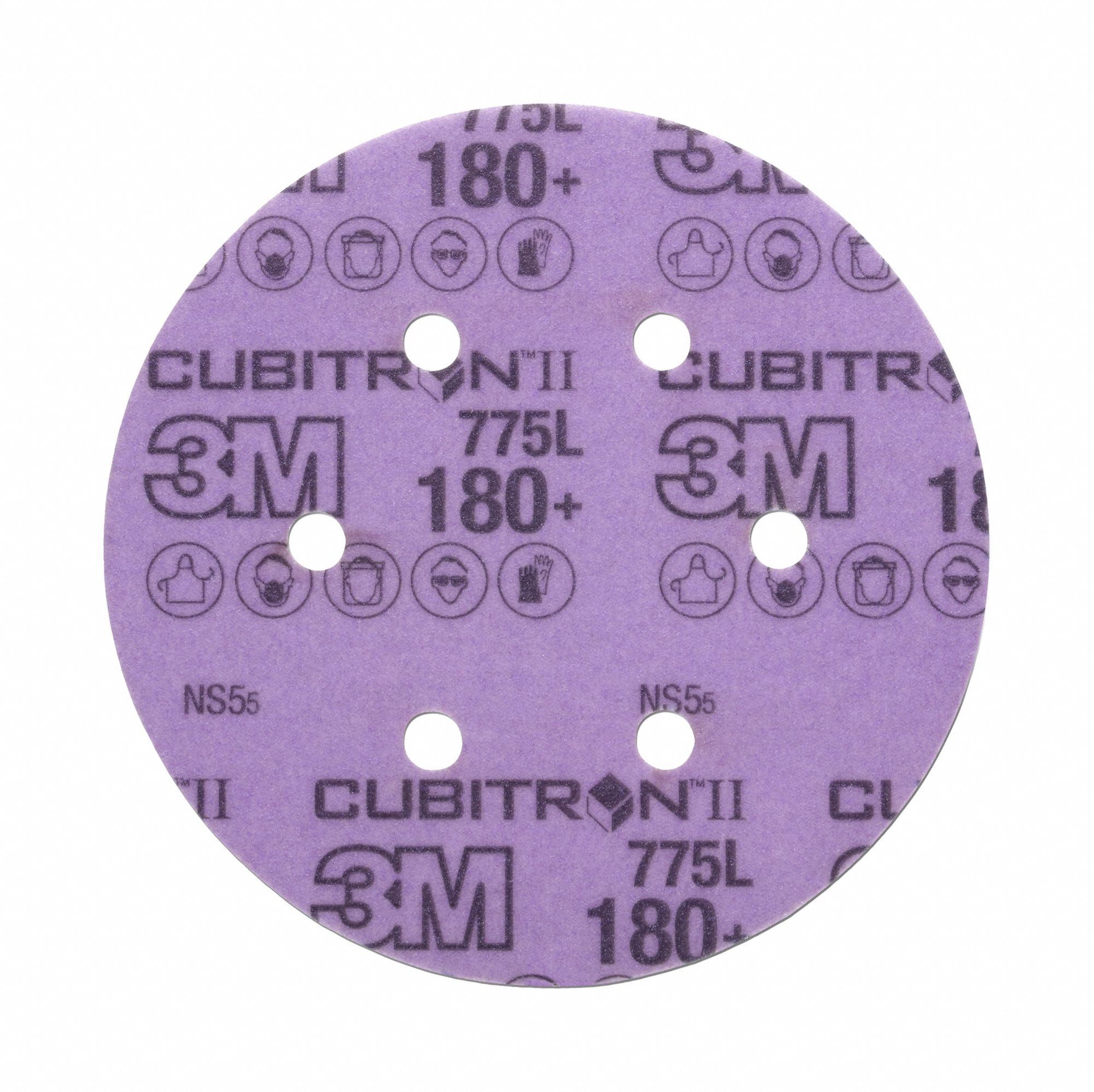 Hook-and-Loop Sanding Disc, Coated, 6"dia.