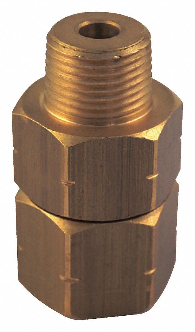 SWIVEL, ⅜ IN NPT THREAD, BRASS, 4500 PSI