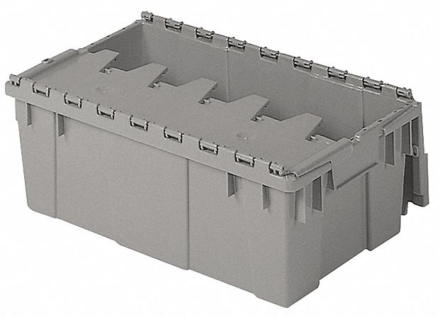 35HY20 - Attached Lid Container 0.6 cu ft. Gray