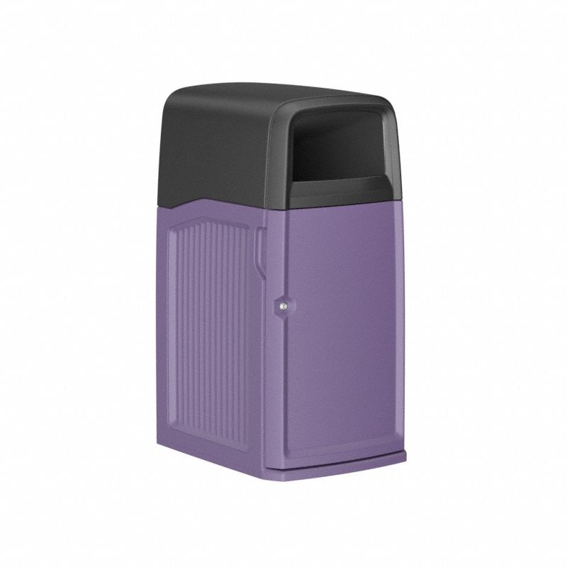 Safe Bin: Rectangular, 35 gal Container Capacity, Flat with Side Opening Top, Lockable