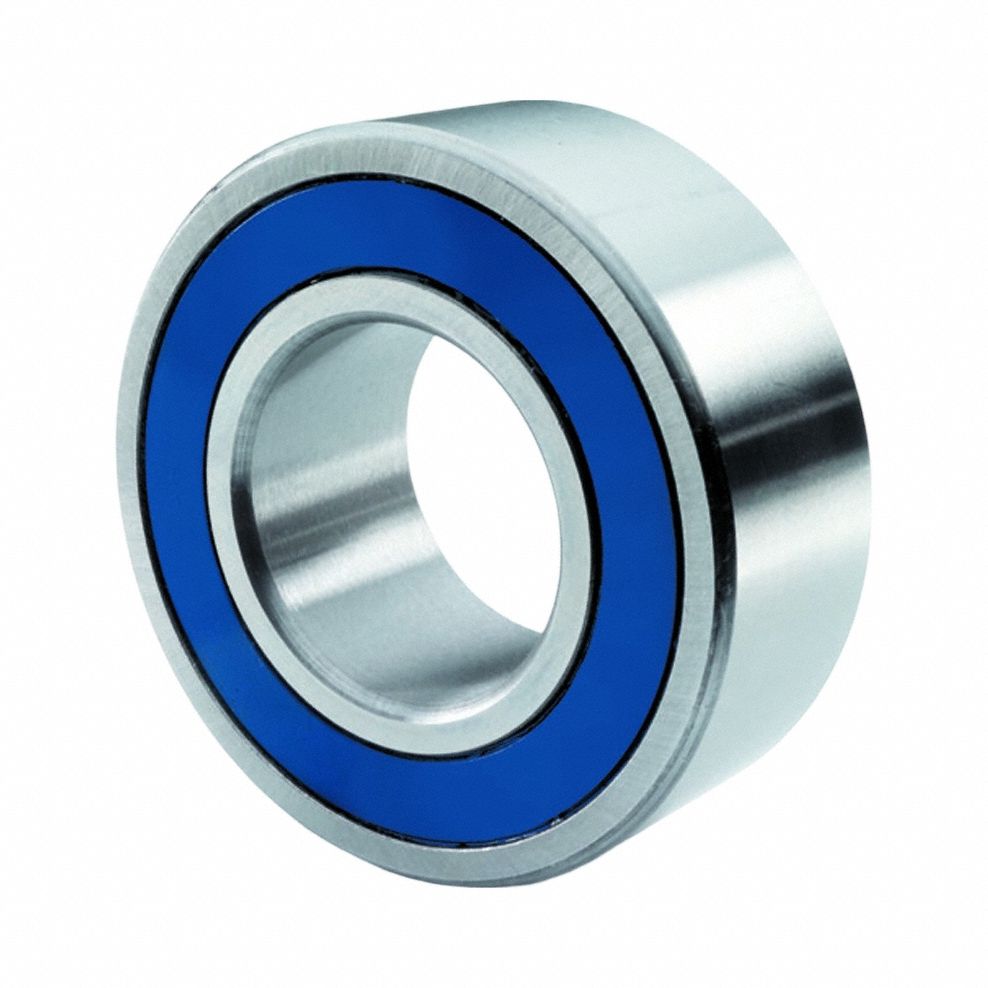 Radial Ball Bearing: R10, Dbl Sealed, Contact Seal, 5/8 in Bore, 1 3/8 in OD, 0.281 in Wd