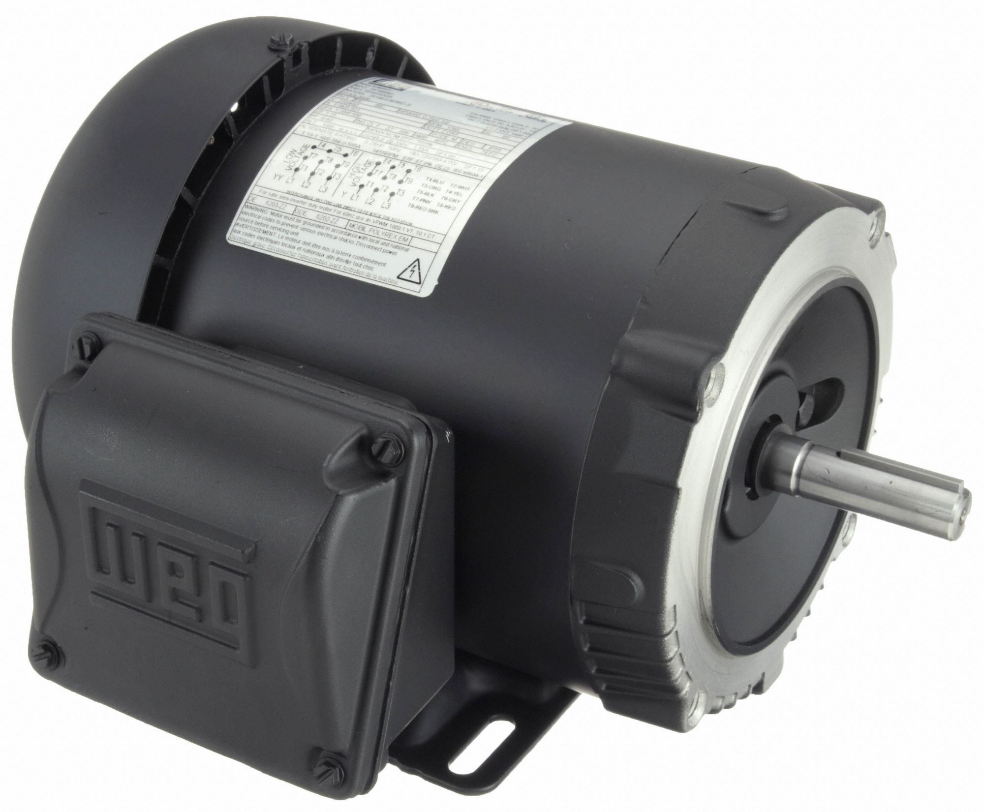 General Purpose Motor: Totally Enclosed Fan Cooled, C-Face/Rigid Base Mount, 1/4 HP, 56C Frame