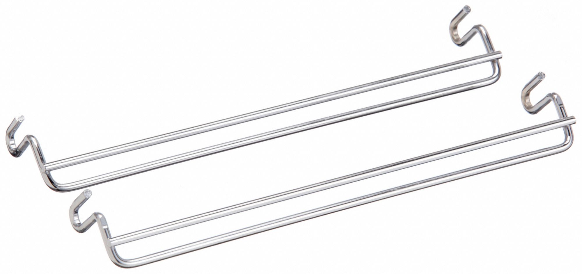 Stacking Bracket: 8 1/4 in Overall Lg, For Hang and Stack Bin Type, Silver