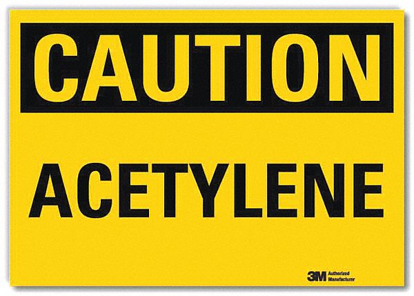 Caution Sign: Reflective Sheeting, Adhesive Sign Mounting, 10 in x 14 in Nominal Sign Size