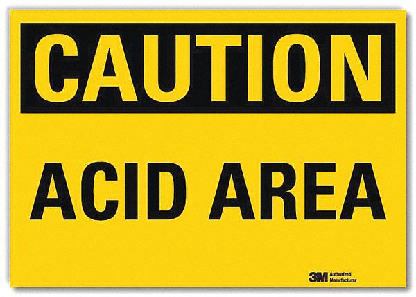 Caution Sign: Reflective Sheeting, Adhesive Sign Mounting, 10 in x 14 in Nominal Sign Size