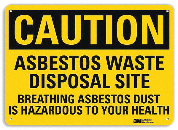 Caution Sign: Aluminum, Mounting Holes Sign Mounting, 10 in x 14 in Nominal Sign Size, 0.04 in Thick