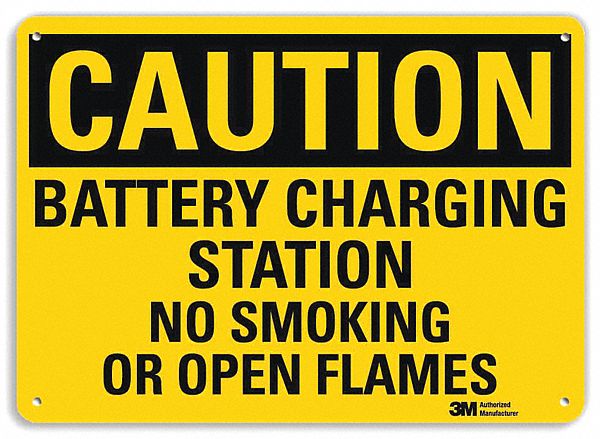 No Smoking Sign: Aluminum, Mounting Holes Sign Mounting, 7 in x 10 in Nominal Sign Size, Caution
