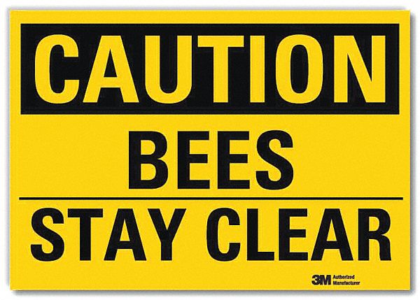 Safety Sign: Reflective Sheeting, Adhesive Sign Mounting, 7 in x 10 in Nominal Sign Size, Caution