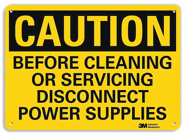 Safety Sign: Aluminum, Mounting Holes Sign Mounting, 7 in x 10 in Nominal Sign Size, Engineer Grade