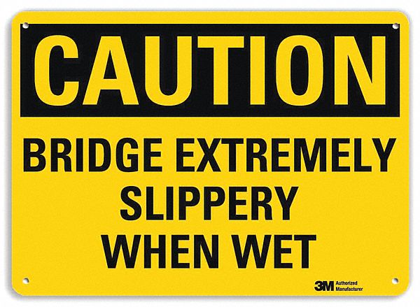 Safety Sign: Aluminum, Mounting Holes Sign Mounting, 7 in x 10 in Nominal Sign Size, Engineer Grade