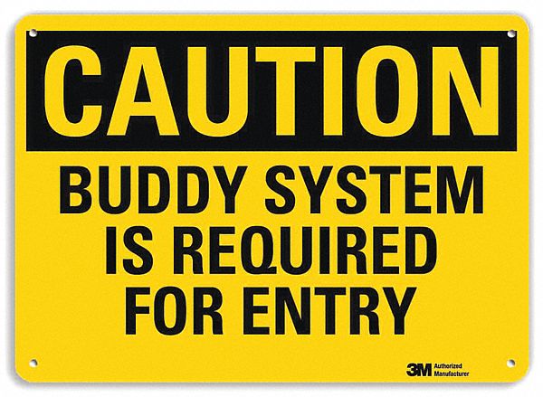 Safety Sign: Aluminum, Mounting Holes Sign Mounting, 7 in x 10 in Nominal Sign Size, Engineer Grade