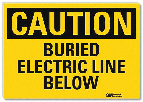 Caution Sign: Reflective Sheeting, Adhesive Sign Mounting, 5 in x 7 in Nominal Sign Size