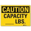 Caution: Capacity ___ Lbs. Signs