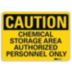 Caution: Chemical Storage Area Authorized Personnel Only Signs