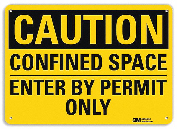 PANNEAU SECURITE,CONFINED SPACE,7 PO H