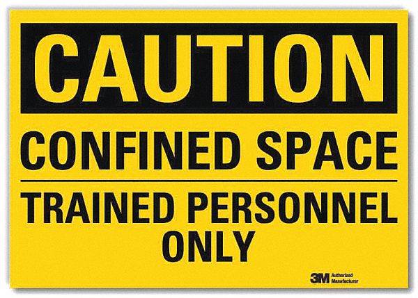 Caution Sign: Reflective Sheeting, Adhesive Sign Mounting, 10 in x 14 in Nominal Sign Size, Caution