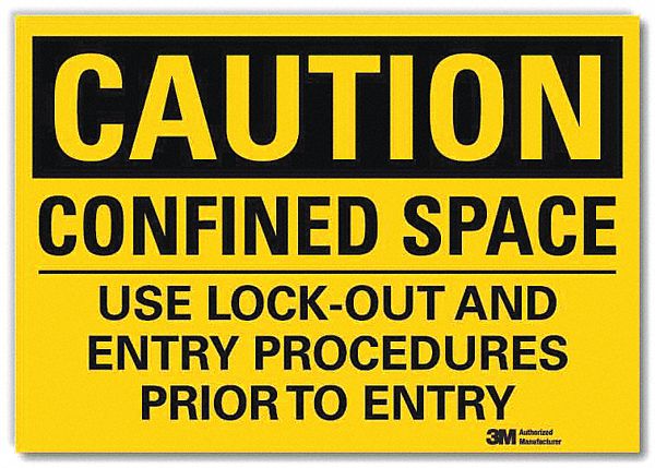 Caution Sign: Reflective Sheeting, Adhesive Sign Mounting, 10 in x 14 in Nominal Sign Size