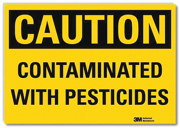 Caution Sign: Reflective Sheeting, Adhesive Sign Mounting, 10 in x 14 in Nominal Sign Size