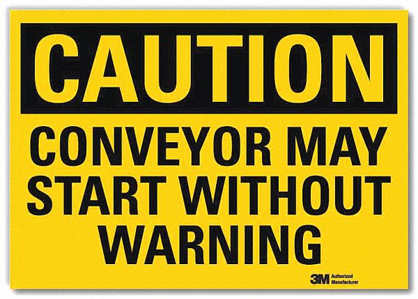 Safety Sign: Reflective Sheeting, Adhesive Sign Mounting, 7 in x 10 in Nominal Sign Size, Caution