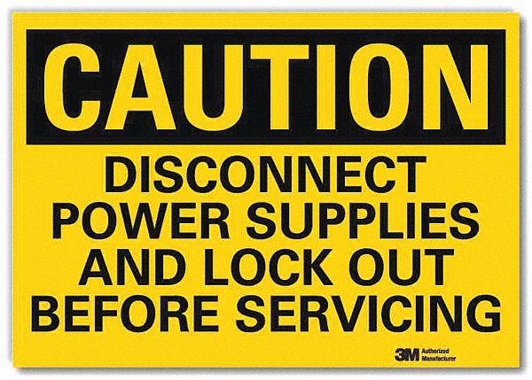 PANNEAU SECURITE,DISCONNECT POWER,5POH