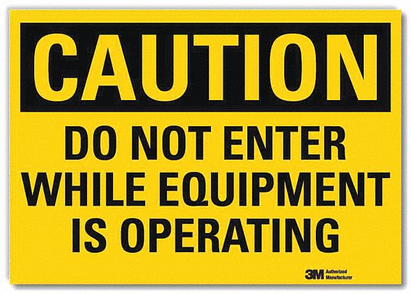Entrance Sign: Reflective Sheeting, Adhesive Sign Mounting, 10 in x 14 in Nominal Sign Size
