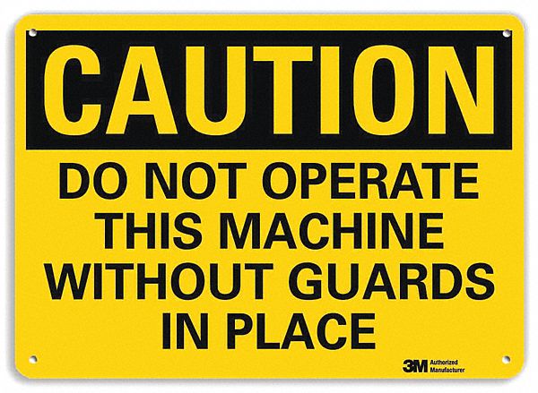 Safety Sign: Aluminum, Mounting Holes Sign Mounting, 7 in x 10 in Nominal Sign Size, Engineer Grade