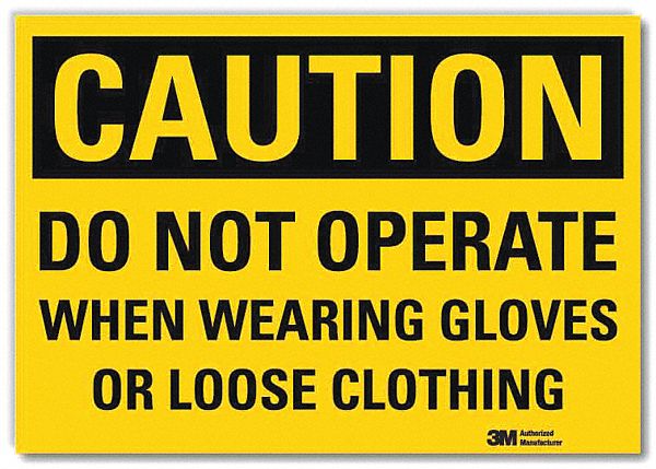 Caution Sign: Reflective Sheeting, Adhesive Sign Mounting, 5 in x 7 in Nominal Sign Size, Caution