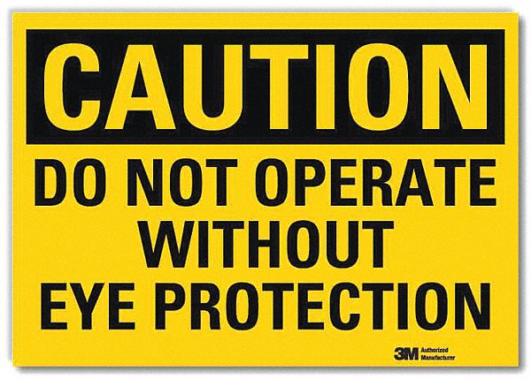 Caution Sign, 7 in x 10 in, Rflct Sheeting